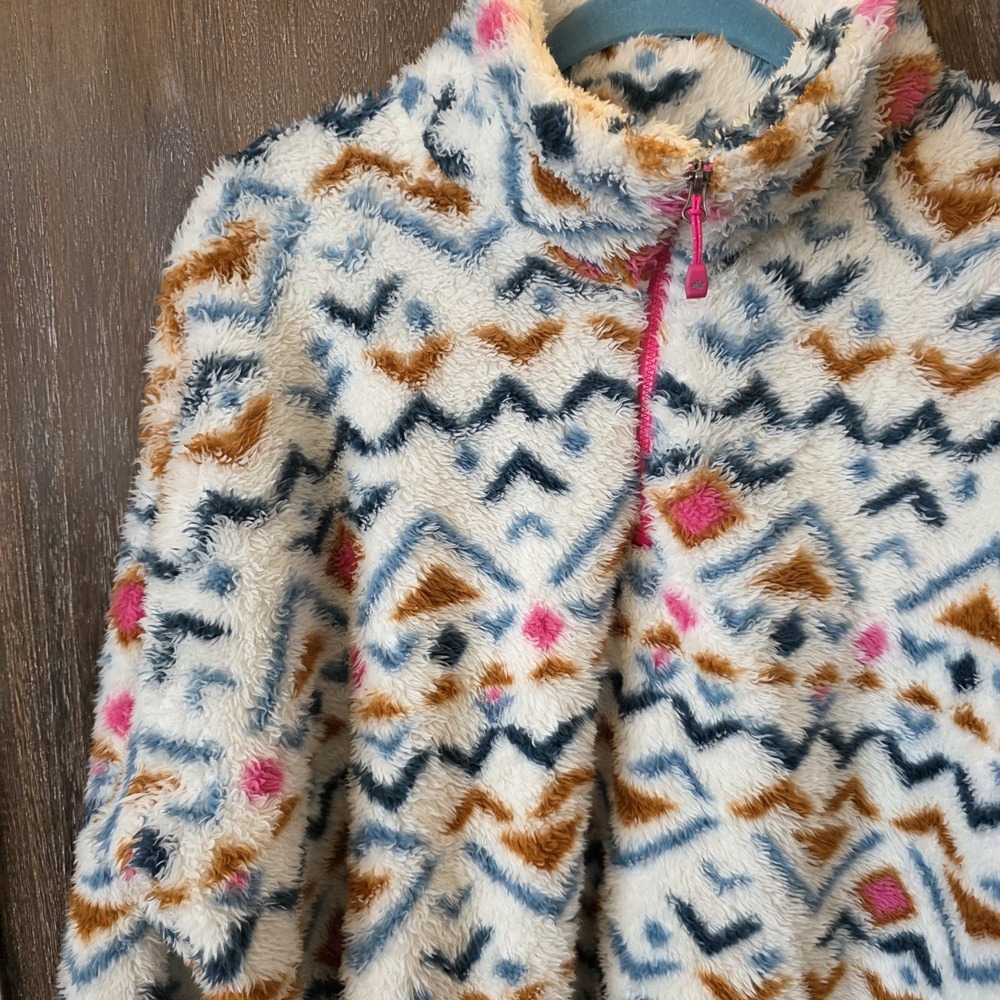 Eddie Bauer Sweatshirt Women's Size XXL Pullover Fleece 1/4 Zip Aztec Tribal - Picture 2 of 7